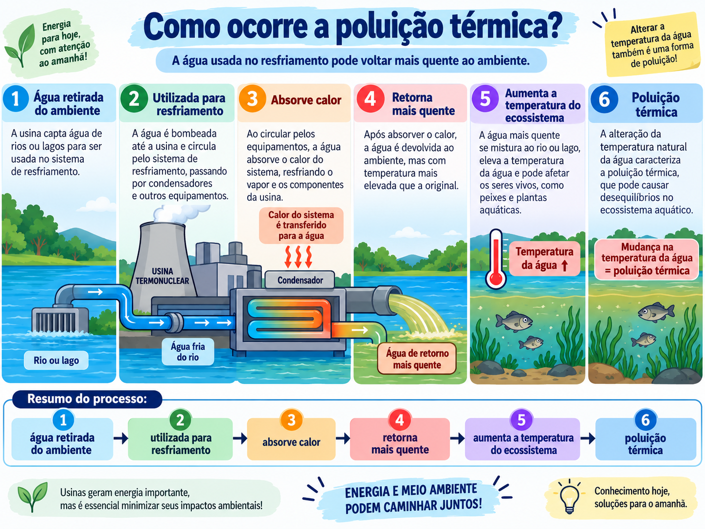 Resolução comentada da questão 107 de Biologia do ENEM 2025 sobre poluição térmica em ecossistemas aquáticos, com explicação passo a passo e análise das alternativas.